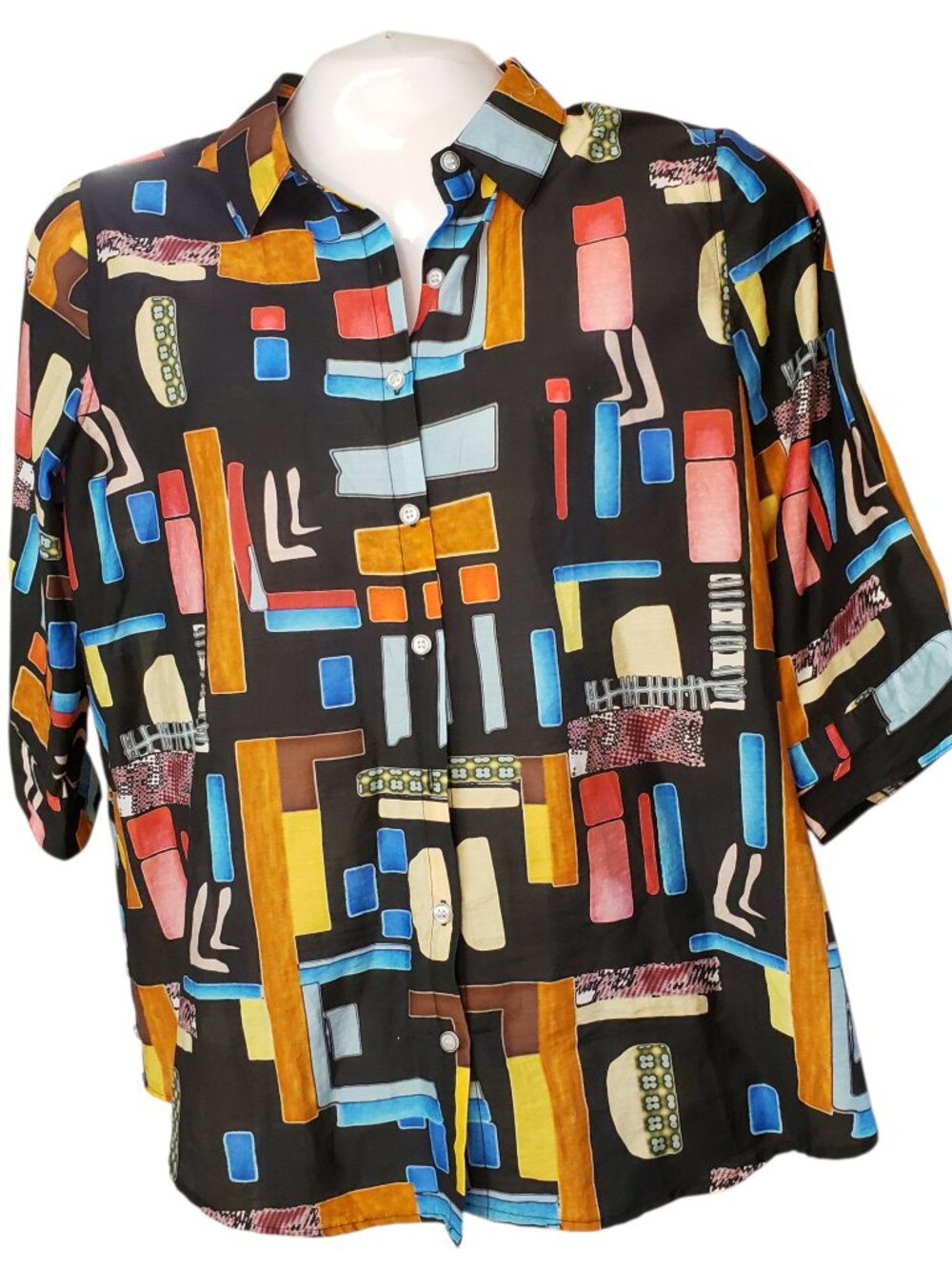 Shana Women's Blouse Quirky Printed Vibrant Size M